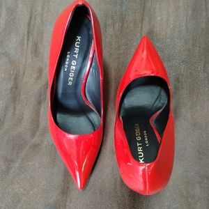 Selling a nice Used pair of Kurt Geiger London Red Pumps - Size 5